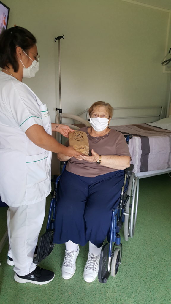 savonnettes offertes aux patients du centre de rééducation de Sibourg Aix en Provence