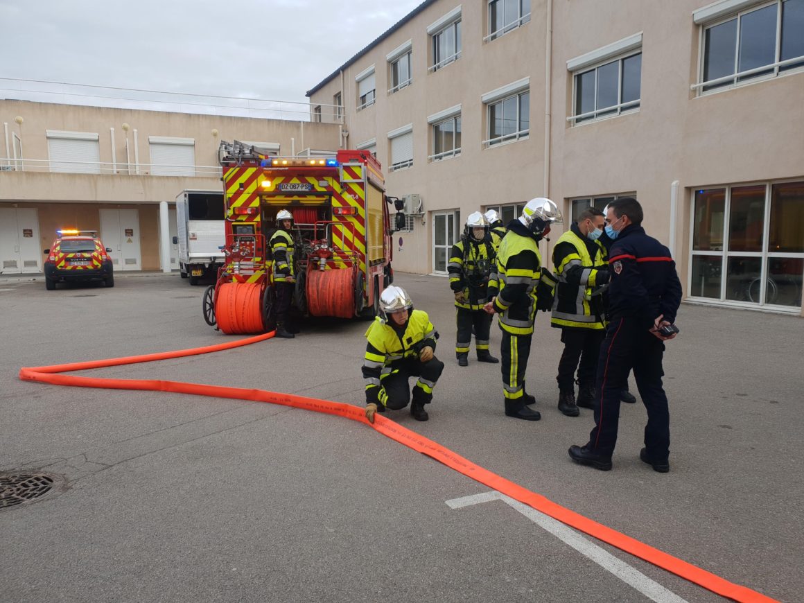 Manœuvre « pompiers » à sibourg, centre de rééducation à Aix en Provence